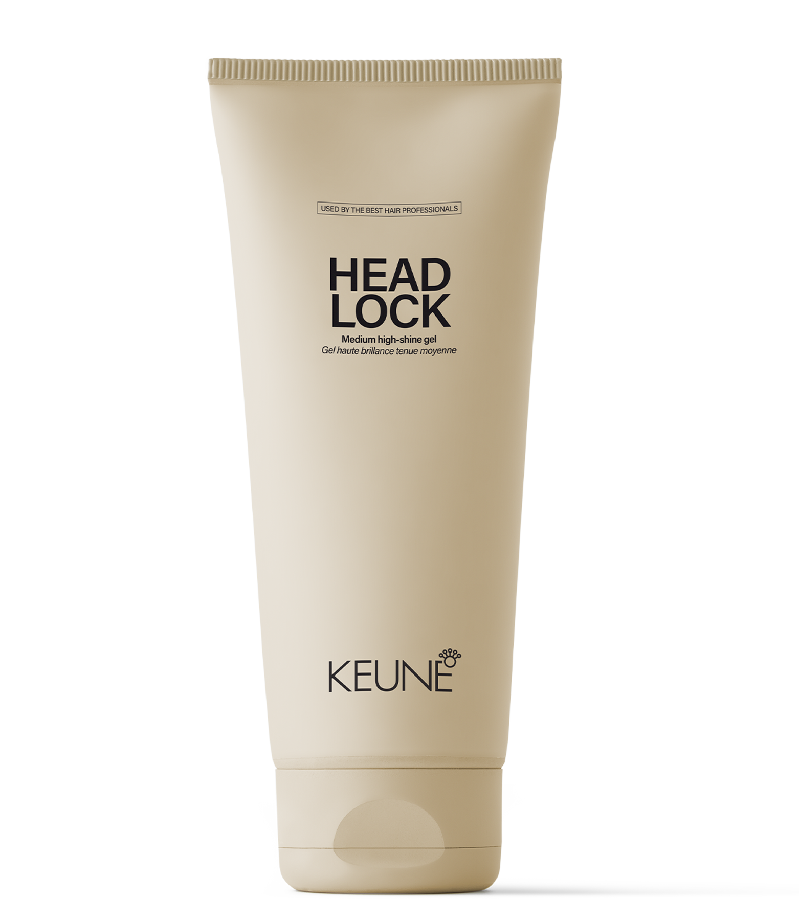 Keune Head Lock Medium High-Shine Gel: The ultimate hair gel for heat-protected, sculpted, and set styles.