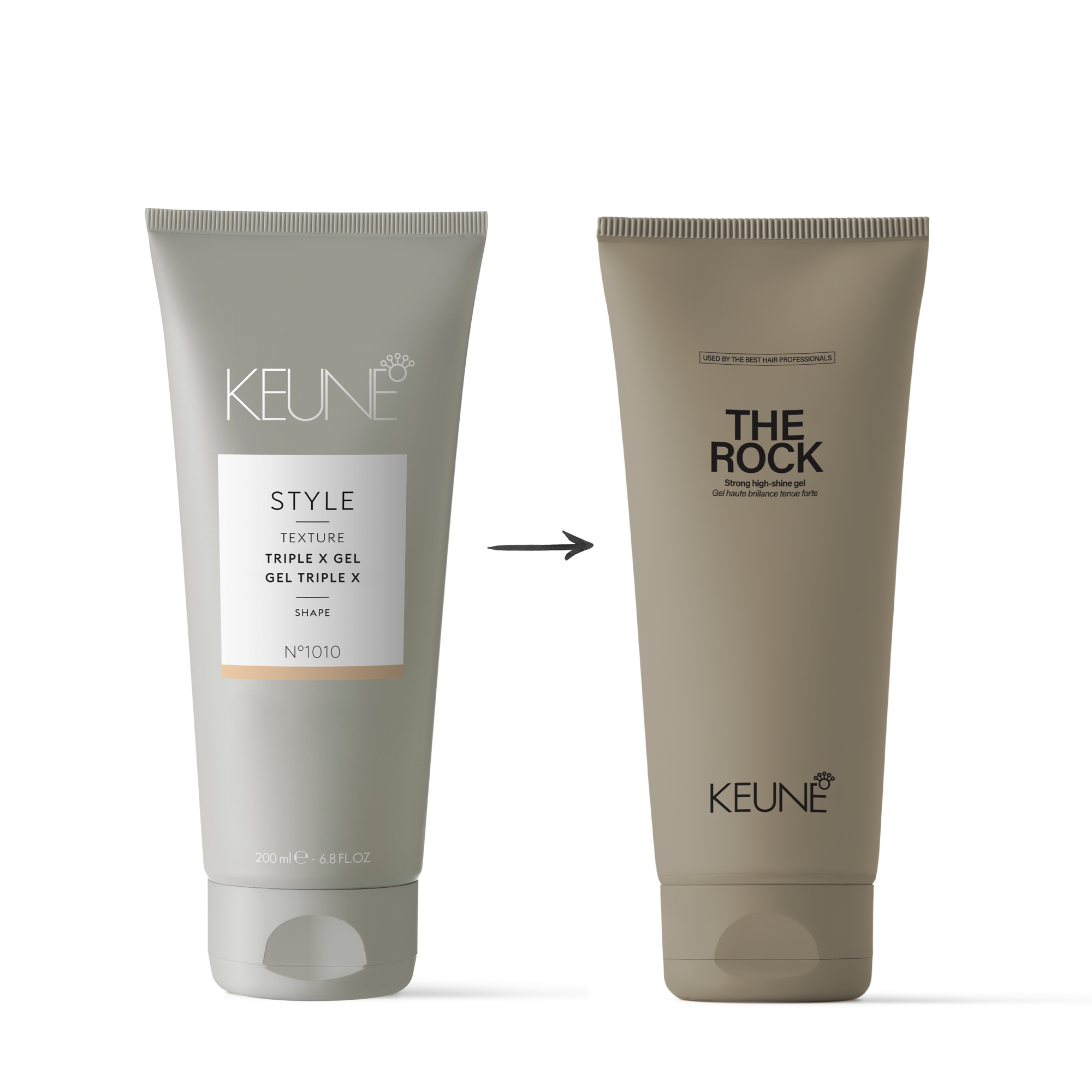 Transform your style with Keune The Rock Strong High-Shine Gel, offering a rock-solid finish and glossy wet look.